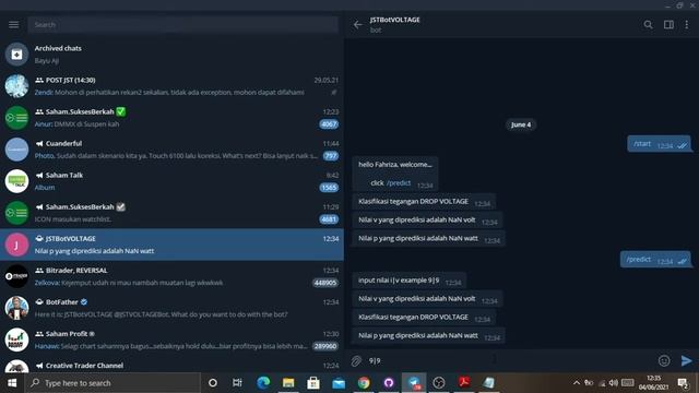 BOT TELEGRAM KLASIFIKASI TEGANGAN DAN DAYA MENGGUNAKAN GITHUB DAN HEROKU.COM смотреть онлайн