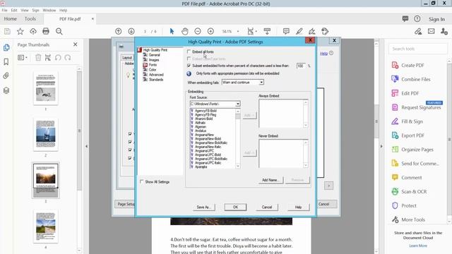 How to embed fonts in pdf using Adobe Acrobat Pro DC смотреть онлайн