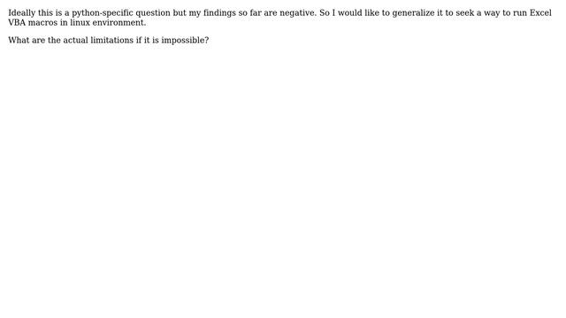 Unix & Linux: Is it possible to run excel macros in linux? смотреть онлайн