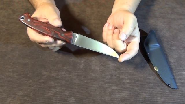 Простой НАДЕЖНЫЙ НОЖ своими руками ОБЗОР сталь Vanadis 10 ножны - кайдекс 2мм