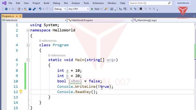 Boolean Logical Operators in C# | C# tutorial for beginners | Part - 17 | #tutorial007 смотреть онлайн