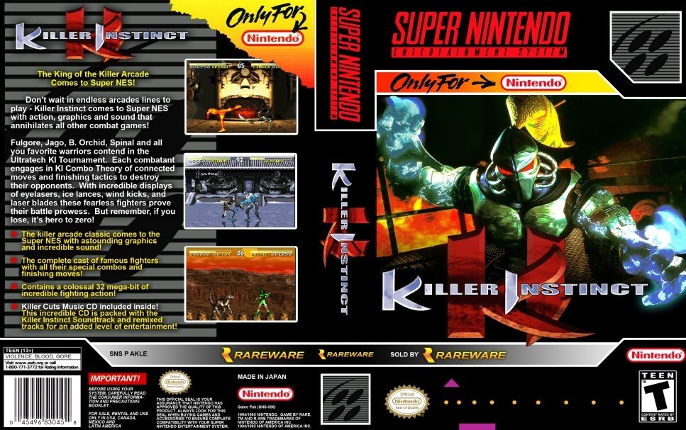 Super Nintendo (Snes) 16-bit Killer Instinct Полное Прохождение