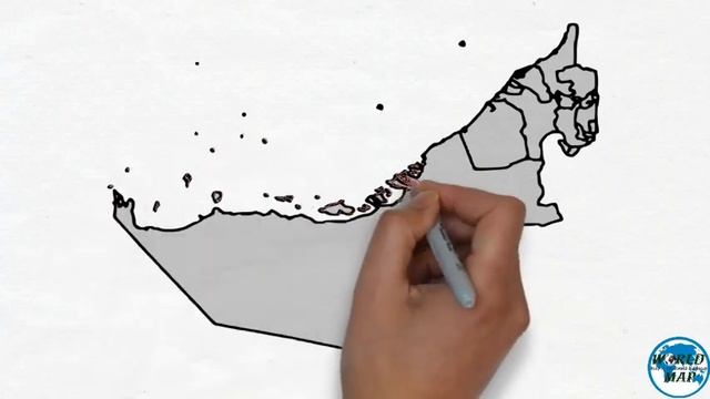 States of UAE (United Arab Emirates) / UAE Map / UAE States Map / UAE Political Map / Emirates Map смотреть онлайн