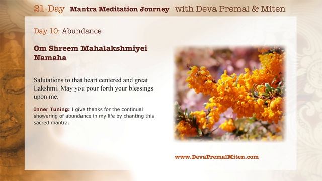 Deva Premal & Miten: 21-Day Mantra Meditation Journey - Day 10 смотреть онлайн