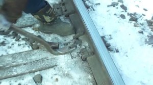 Путейцы.Монтёр пути.Зимняя перешивка//Winter remaking