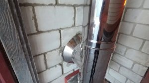 Установка дымоходной трубы.