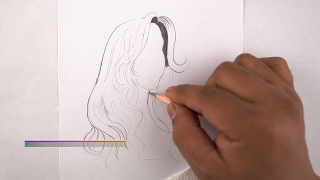 How to Draw Girl Hair Pencil Sketch | Easy Girl Hair Sketch Drawing for Beginners смотреть онлайн