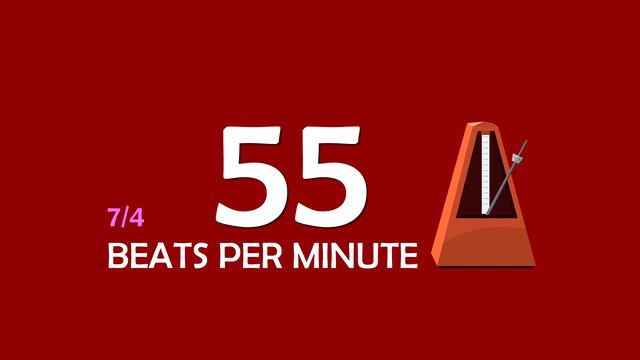 55 BPM 7/4 Metronome смотреть онлайн