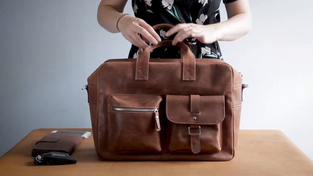 Woody / обзор кожаного портфеля ручной работы смотреть онлайн