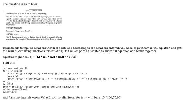 Solving equation with lists and functions Python (2 Solutions!!) смотреть онлайн