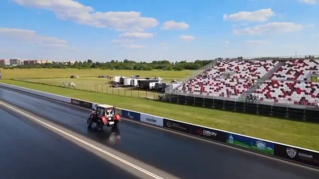 трактор МТЗ, 402 метра за 20,101 секунды, смотреть онлайн