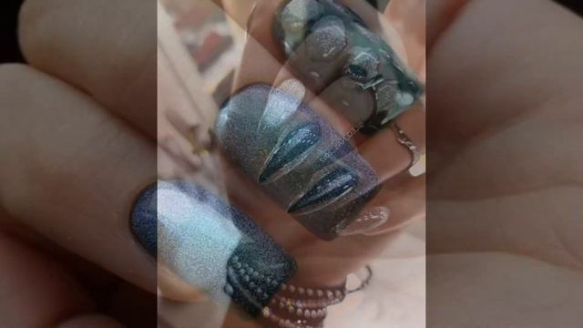 ХРУСТАЛЬНАЯ КОШКА. Супер-дизайн ногтей! Идеи маникюра 2021, фото.