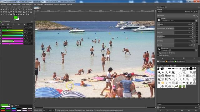 Gimp 2.10.12: Clonar y cambiar colores смотреть онлайн