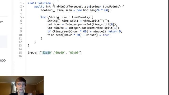 LeetCode 539. Minimum Time Difference (Solution Explained) смотреть онлайн