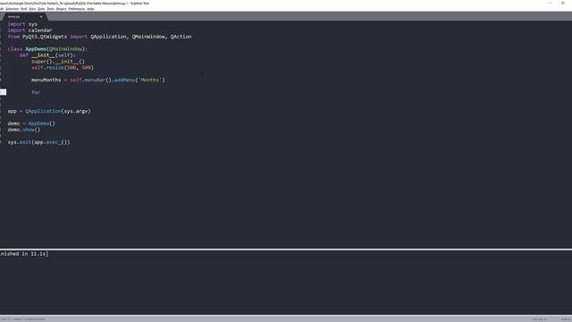 How to insert a checkable menu in your PyQt5 application смотреть онлайн