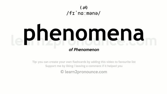 Pronunciation of Phenomena | Definition of Phenomena смотреть онлайн