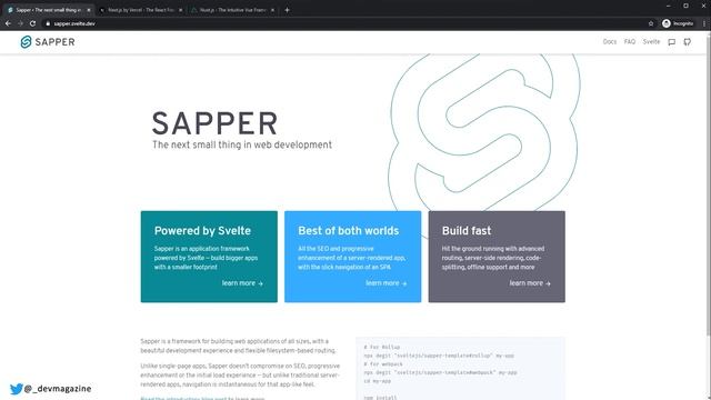 Что такое Sapper (Sapper framework) смотреть онлайн