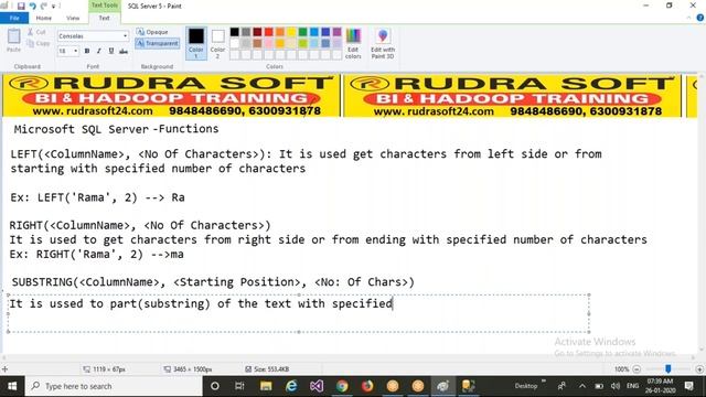 SQL Server - Left - Right - Substring - Len - DataLength смотреть онлайн
