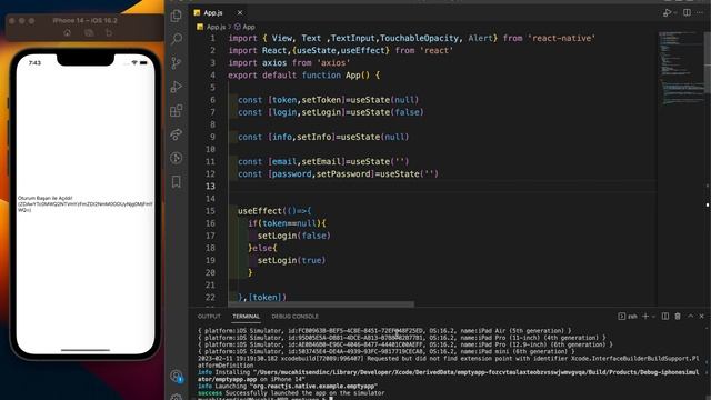 Mobil Uygulamadan Giriş İşlemleri (Axios,AsyncStorage) | React Native & Laravel Part 2 смотреть онлайн
