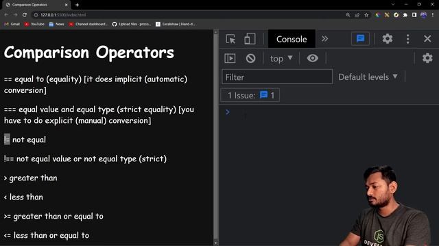 Comparison Operators in JavaScript Explained in Hindi | The Complete JavaScript Course | Ep.10 смотреть онлайн