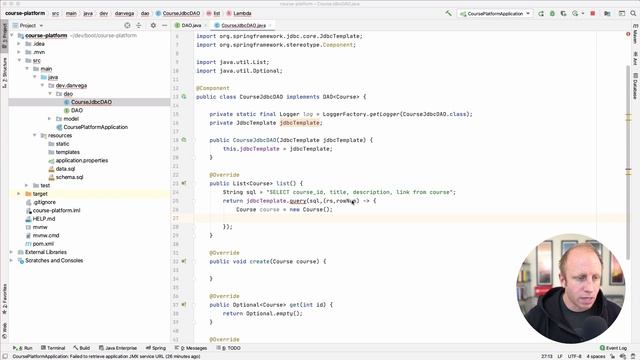 Spring JDBC Template Tutorial: Learn to build a full CRUD application in Spring Boot смотреть онлайн