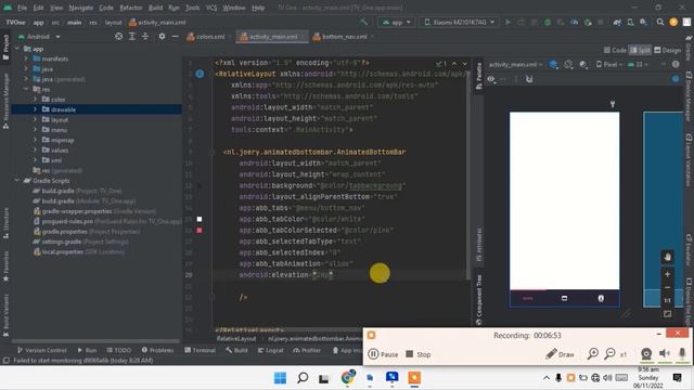Bottom navigation bar android studio | Custom navigation bar | TV Part 2 смотреть онлайн