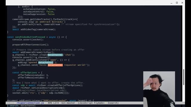 code with me: WebRTC の RTCPeerConnectionのRTCDataChannelがうごくまでがんばる смотреть онлайн