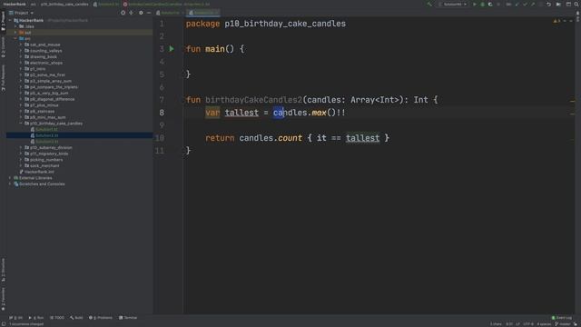 10. Birthday Cake Candles - HackerRank Kotlin Solution смотреть онлайн
