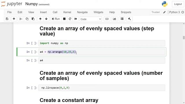 How To Create NumPy array Using arange Function смотреть онлайн