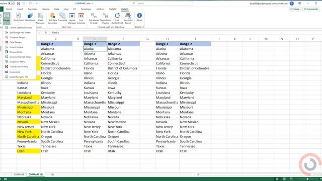 Compare two columns in Excel - Highlight matches and differences смотреть онлайн