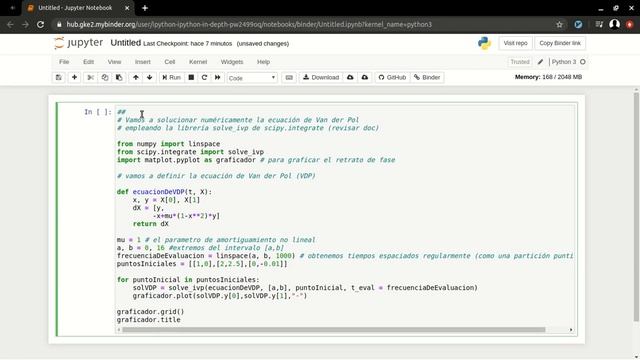 La ecuación de Van der Pol en Python смотреть онлайн