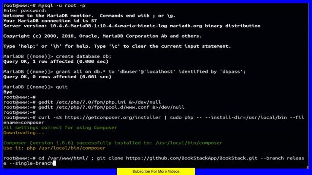 How To Install BookStack on Ubuntu 18.04 LTS with Nginx смотреть онлайн