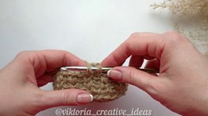 Корзина из джута крючком без использования каната. Узор №2. Вязание из джутового шпагата.