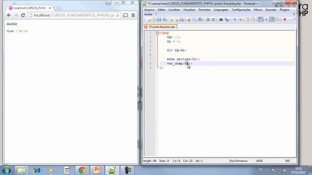 Curso de PHP - Aula 036 - PHP do Zero para Iniciantes - Tipo de Dados Ponto Flutuante no PHP смотреть онлайн