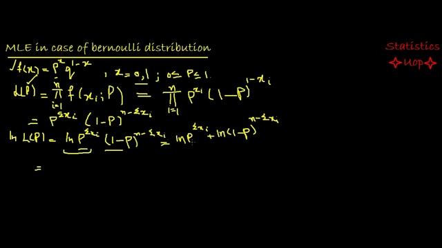 MLE in case of Bernoulli distribution | Urdu/Hindi | Statistics Uop. смотреть онлайн