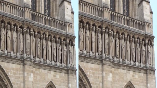 Notre Dame cathedral in Paris, France in Full 3D HD смотреть онлайн