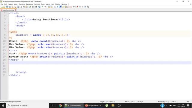 Built-in Array Functions in PHP (Urdu/Hindi) смотреть онлайн