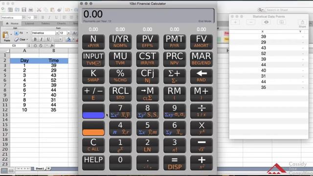 Variance and Standard Deviation using HP 10BII Calculator смотреть онлайн