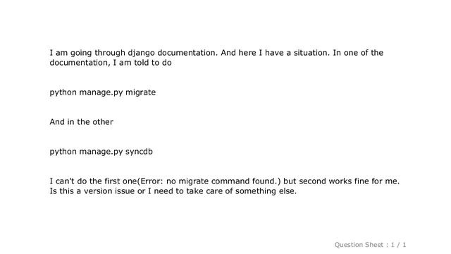 Django : What is the difference between syncdb and migrate? смотреть онлайн