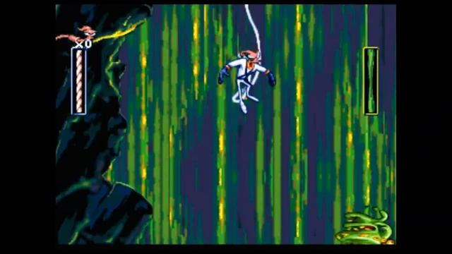 Sega Mega Drive 2 (Smd) 16-bit Earthworm Jim 1 part Битва с Боссами