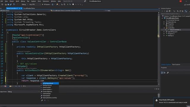 Microservice resilience - Circuit Breaker using polly in .Net Core смотреть онлайн