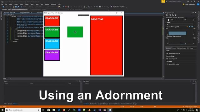 WPF C# Drag and Drop examples with Adornments смотреть онлайн