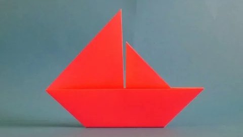 Как сделать кораблик оригами из бумаги парусник для начинающих, origami boat смотреть онлайн