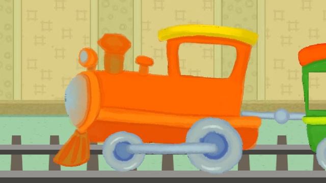 Мультик про поезд - песенка паровоз паровоз новенький блестящий смотреть онлайн