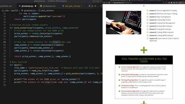 How to create a giveaway with CHAT GPT & python ($500 giveaway winners ANNOUNCED) смотреть онлайн