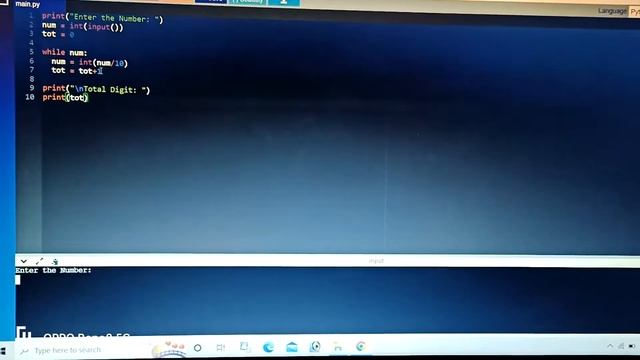 count total digits in a number using while loop in python. смотреть онлайн