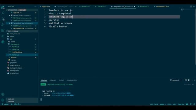 vue js click event compoents template part#19 смотреть онлайн