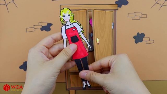 Paper Dolls Dress Up - Angels And Demons Prom Dresses Handmade Quiet Book - Barbie Story & Crafts
