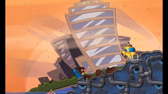 Worms Reloaded - Прохождение - 2 уровень. смотреть онлайн