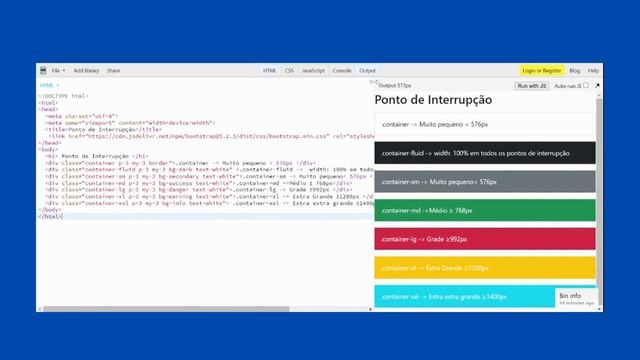 Bootstrap 5 - Layout - Níveis de grade ou Pontos de Interrupção (breakpoint) смотреть онлайн